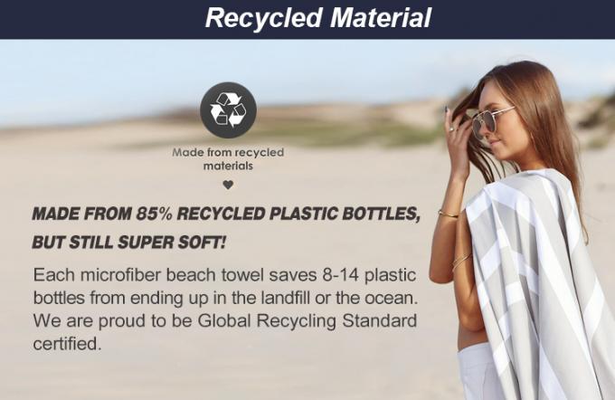Gaya Baru Nyaman Lembut Microfiber Towel Pantai cepat menyerap air dicetak Pantai Towel Custom Printing 0