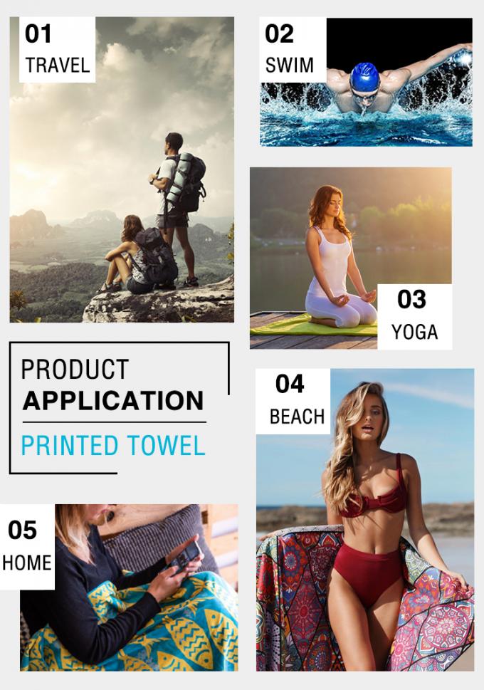 Gaya Baru Nyaman Lembut Microfiber Towel Pantai cepat menyerap air dicetak Pantai Towel Custom Printing 1